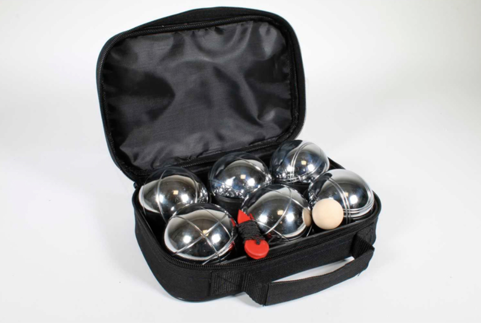 Sunsport Soft Pétanque Savoie - Jeu Doux Pour Intérieur & Extérieur - Noir/Rouge