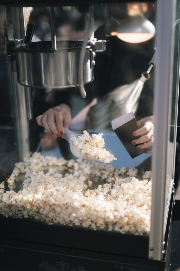 Stand de pop corn pour événement à Marseille