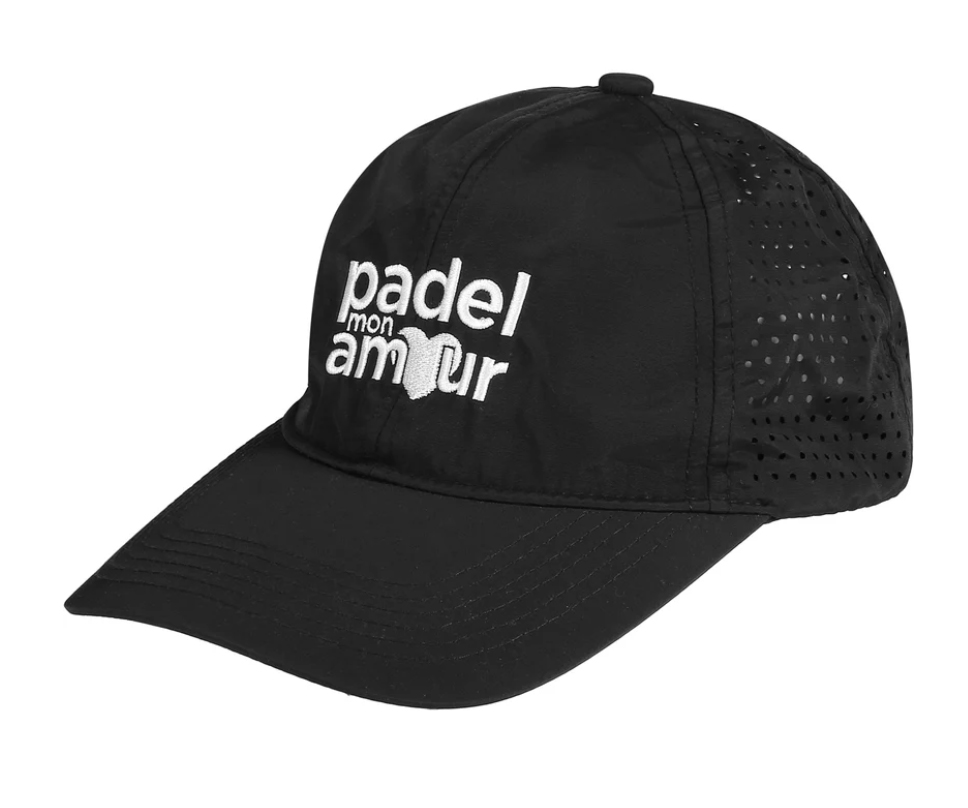 Casquette technique noire pour joueur de padel