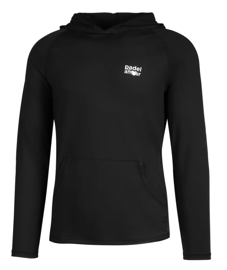 Sweat shirt noir de padel