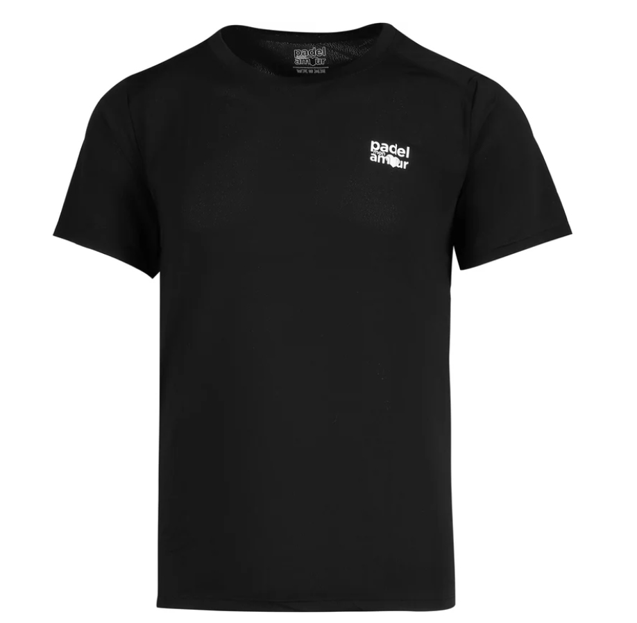 T-shirt technique noir de padel pour homme