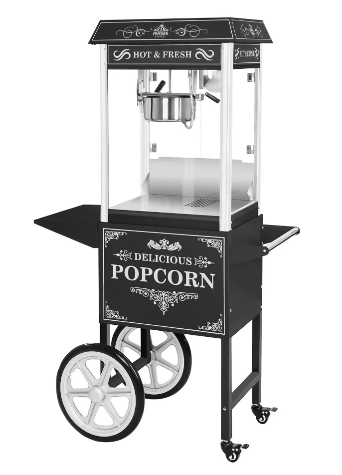 Machine à pop corn sur roues