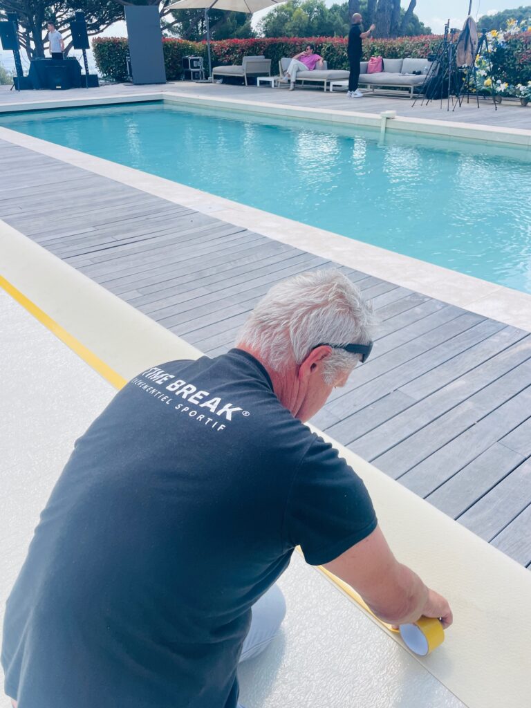 Moquette pour défilé de mode à Cannes