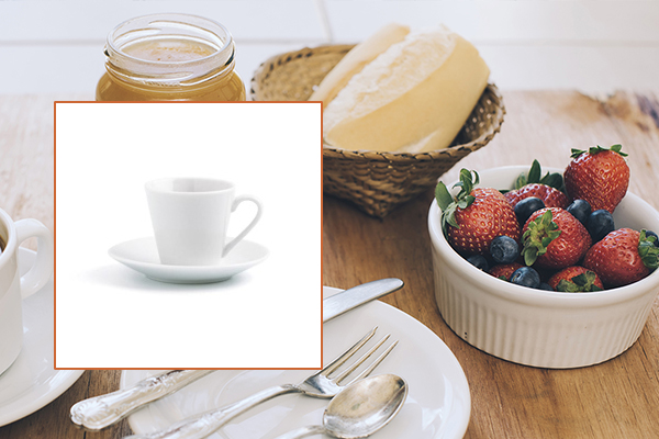 Location de tasses à café en porcelaine