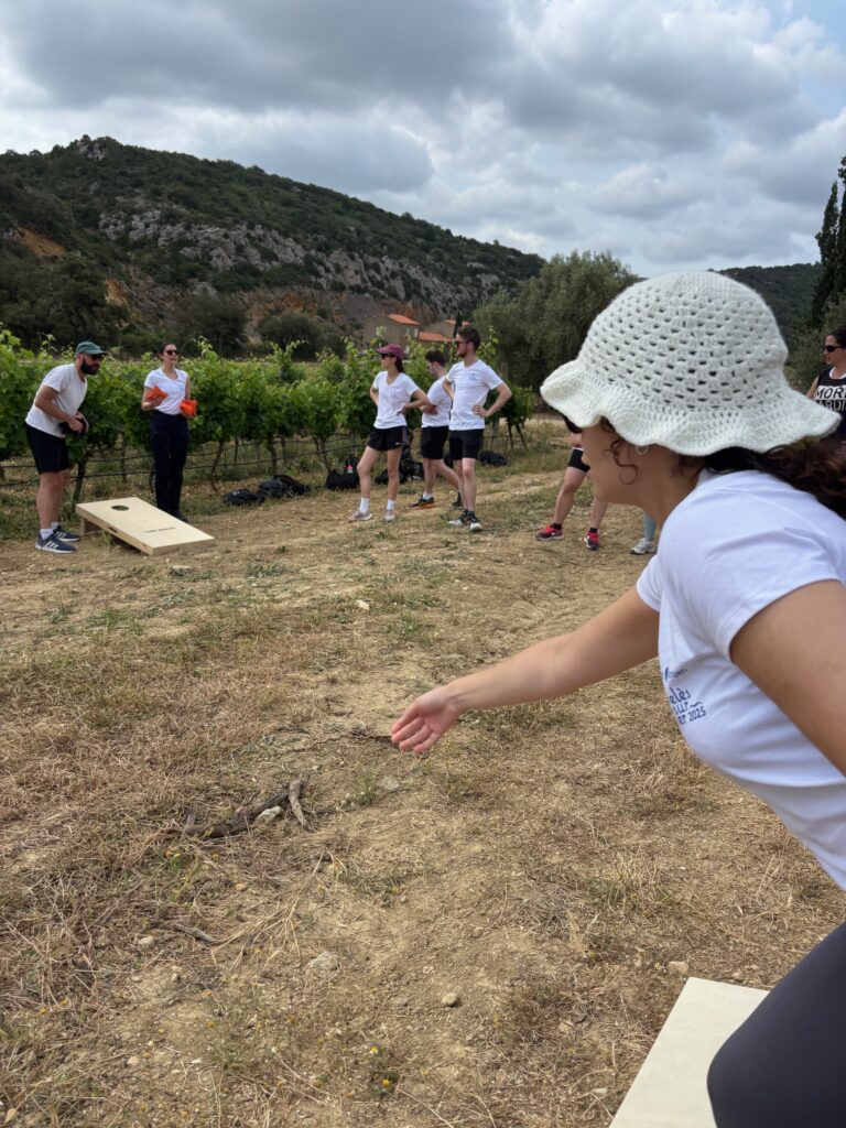 Défi cornhole en entreprise