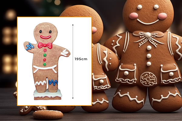 Location de bonhomme pain d'épices pour déco de Noël